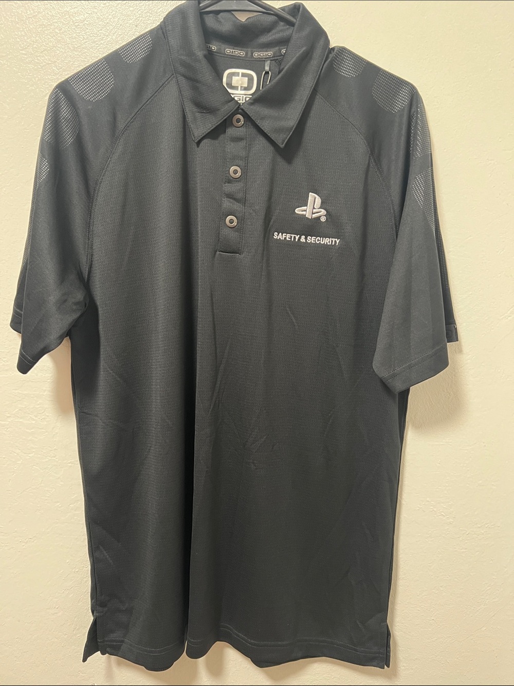 Sony Black Safety & Security Polo Shirt with White Logo